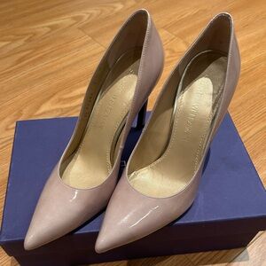 Stuart Weitzman Classic pointed-toe patent pumps US6.5